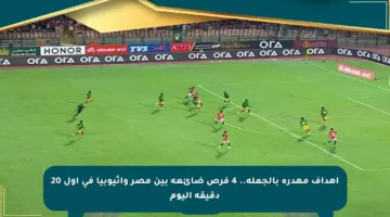 أهداف مهدرة بالجملة.. 4 فرص ضائعة بين مصر وإثيوبيا في أول 20 دقيقة اليوم